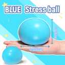 4 Inch Giant Squeeze Stress Balls for Kids and Adults - Jumbo Squishy Dough Ball, Squishy Sensory Toys for Kids Party Favors, Goodie Bag Stuffers, Squeeze Stress Toys for Anxiety Relief (Blue)