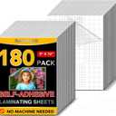 180 PCS Self-Adhesive Laminating Sheets, 9 x 12 Inches Self Adhesive Contact Paper, No Heat No Machine Needed Self Sealing Laminate Sheets