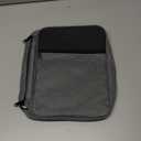 FINPAC Bible Cover, Carrying Book Case Church Bag Bible Protective with Handle and Zippered Pocket, Gift for Mother Lady Women Men, Gray