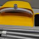 TreeLen Broom and Dustpan Set, Stand Up Broom and Dustpan for Home Cleaning (Yellow)