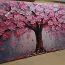 Pink Wall Art Large Tree of Life Wall Art for Living Room Bedroom Office Bathroom Modern Framed Canvas Prints Pink and Grey Picture Size 30x60