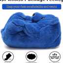 Fuzzy Women's Teddy Bear Slippers,Cozy Women Indoor House Shoes,Cute Bedroom Slippers for Women Men Birthday Christmas Valentine's Gift Ideas (7-11 Women/6-10 Men, A09-blue)
