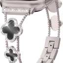 Bling Metal Band Compatible with Apple Watch Bands for Women 41mm 40mm 38mm 42mm 46mm 49mm 45mm 44mm,Adjustable Designer Cute Stylish Strap for iWatch Series11/10/9/8/7/6/5/4/3/2/1/SE/Ultra