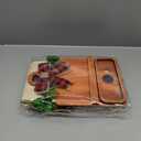 37 Pcs Interchangeable Seasonal Decor Farmhouse Breadboard Interchangeable Seasonal Tier Tray Decor Holiday Halloween Thanksgiving Christmas Wooden Decoration with Bow for Table Kitchen