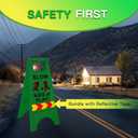 Slow Kids at Play Sign, Children at Play Safety Signs with Double-Sided Text and Graphics with Reflective Tape for Street Neighborhoods Schools Park Sidewalk Driveway Green 2Pack