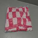 Saodimallsu Womens Checkered Oversized Cardigan Sweaters Color Block Chunky Open Front Lantern Sleeve Plaid Knit Coats (Medium, Rose)