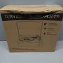 Vinyl Record Player with Speakers Vintage Turntable for Vinyls Records Belt-Driven Turn Table Support 3-Speed, Wireless Playback, Headphone, AUX-in, RCA Line LP Phonograph for Sound Enjoyment Black