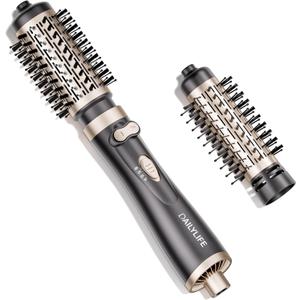 DAILYLIFE Rotating Hair Dryer Brush, Hot Air Brush, Spinning Blow Dryer Brush with 2 Brushes (1.5" & 2"), Ionic Generator