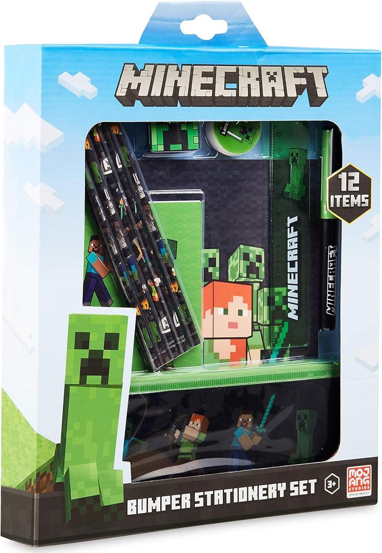Minecraft Pencil Case and Stationery Set School Supplies Gifts for Kids