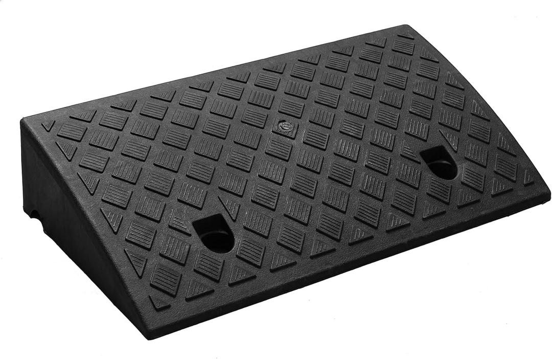 Curb Ramp Portable Lightweight Heavy Duty Plastic Threshold Ramp for Driveway, Loading Dock, Sidewalk, Car, Scooter, Bike, Motorcycle (4.25" 1PCS)