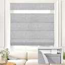 UNISHADES No Drill Top Down Bottom Up Roman Shades for Windows, 33" W x 64" H, Grey