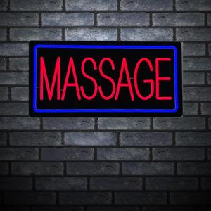 Massage Signs for Business, Massage Neon Sign Massages LED Open Signs Light for Window Wall Decor. 19 x 9.5 (Black Board)