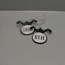 AuldHome Design His and Hers Towel Hooks (Set of 2); Cast Iron Rustic Farmhouse Decor Door Wall Hangers (Black and White)