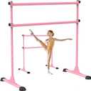 Dolibest Freestanding Ballet Bar, Height Adjustable Ballet Bar, Heavy Duty Dance Bar, with Non-Slip Rubber Pads, Enhanced Stability, Dance/Yoga/Fitness Stretching Bar, Ideal for Kids and Adults