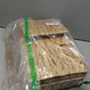 4 Pack 9in Wicker Storage Cubes, Water Hyacinth Baskets, Foldable Wicker Baskets, Storage Basket with Built-in Handles, Handwoven Natural Basket for Shelves, Outdoor