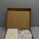 Crtiin 50 Set Christmas White Luminary Bags with Flameless Candles Fire Retardant Material Paper Lantern Candle Bags LED Tea Lights for Christmas Wedding Thanksgiving Party Decoration(Nativity)