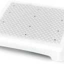 GWNF Bed Step for High Beds Adults - 3.35" Barefoot-Comfortable TPE Soft Pad Mobility Step Stool for Seniors & Post Surgery, 600lb Heavy Duty Anti-Flip Step for Car, SUV, RV & Bathroom (White-Grey)