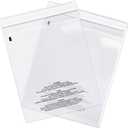 Spartan Industrial - 5 X 7 (1000 Count) Self Seal Clear Poly Bags with Suffocation Warning for Packaging, T Shirts - Permanent Adhesive