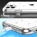 LUHOURI Designed for iPhone 11 Pro Case with Screen Protector - Crystal Acrylic Clear for Women and Girls - Slim Fit Protective Phone Cover 5.8" - Little Ghosts