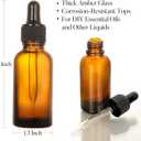 12 pcs, 1 oz Amber Dropper Bottles w/ 3 Stainless Steel Funnels & 1 Long Glass Dropper - 30ml Glass Bottles with Eye Droppers, Leakproof Essential Oils Bottle for Health, Personal Care & Beauty