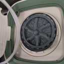 Portable Washing Machine, 1.8 Cu.Ft Large Capacity Foldable Washer with Spin Basket & 150W Motor, Timer Control for Apartment, RV, Camping & Travel No Laundry Room Needed (White Green)