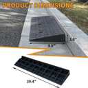 Curb Ramp 1.6" Rise Rubber Curb Ramps for Driveway Curb Ramps for Sidewalks Car Ramps Door Threshold Ramp Shed Ramps for Riding Mower 7000 LB Capacity