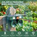 2026 New Ultrasonic Bird Repeller Solar Powered Outdoor Motion Activated Bird Pigeon Deterrents for Outside with Flash Light IP65 Woodpecker Goose Repellent Devices for Rooftops Porch Patio Balconies