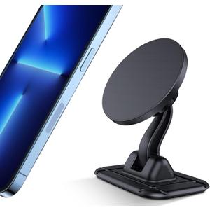 TechMatte Magnetic Dashboard Car Mount, 360 Adjustable Dashboard Phone Holder Designed for iPhone 14 13 12 Pro Max, iPhone 14 Plus and MagSafe Case