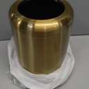 8L/2.1gal Brass Gold Trash Can,Small Bathroom Garbage Can,Brushed Trash Can for Bathroom,Powder Room,Bedroom,Office (Gold)