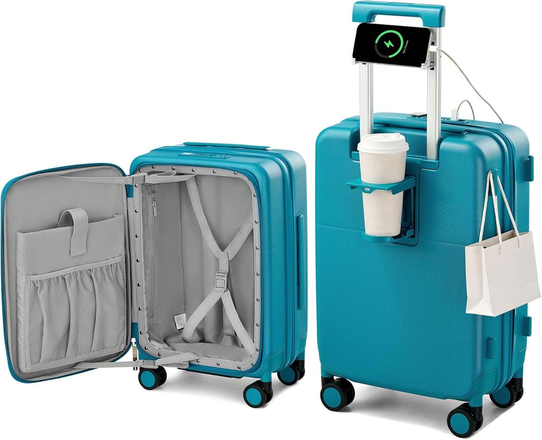Hanke 20 Inch Expandable Carry On Luggage 22x14x9 Airline Approved, 20 Inch EXT
