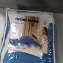 Electric Heated Blanket 62"x84" Twin Size for Safe All Night Rest, Flannel Material&Sheepskin Fabric for Bedroom Couch Use, 5 Heat Settings & 10 Hours Auto Off, Machine Washable, Lake Blue&White (11-lake Bule)