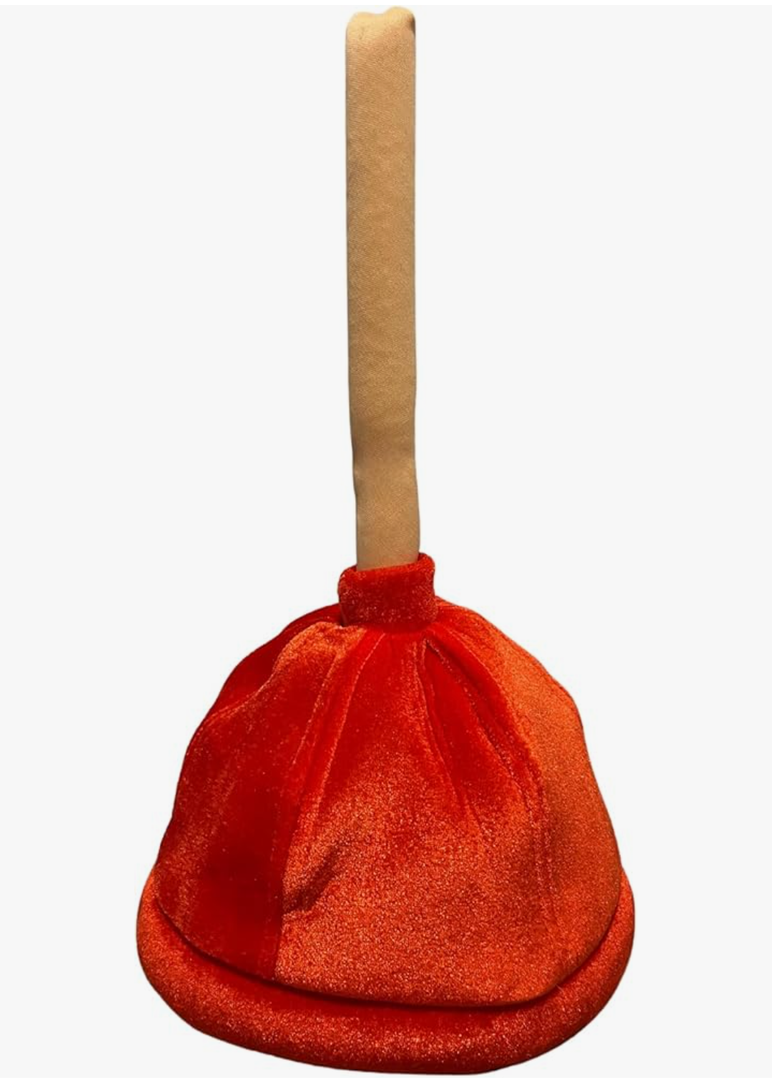 Funny Plunger Hat – Plumber Costume Accessory for Retirement Parties, Halloween & Dress-Up Events