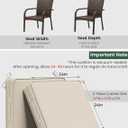 Outdoor Chair Cushion 24 x 24 x 5 Inches Patio Furniture Outdoor Waterproof Seat Cushion, Patio Chair Cushion with Handles and Ties, Square Dining Chair Cushion Set of 2, Cream