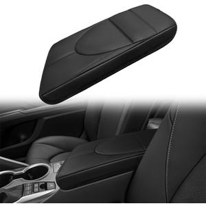 Muslogy Center Console Armrest Cover Fit for Toyota Camry 2018-2024 Accessories, Comfort Armrest Pad Console Lid Cushion Vegan Leather, Regular, Thick