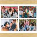 11x15 Picture Frame Display 4 opening 5x7 Picture Frame Collage,Multi Photo Frame with Mat,Plexiglass,Horizontal and Vertical Formats for Wall Decor,Natural Wood Grain