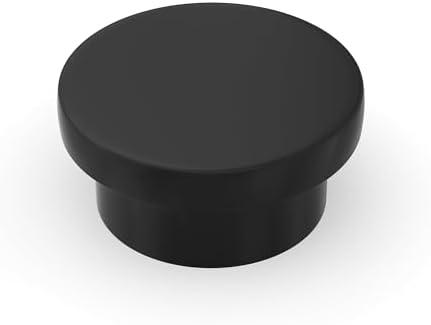 homdiy 4 Pack Black Cabinet Knobs Round Kitchen Cabinet Knobs Metal Black Dresser Knobs Zinc Cabinet Handles for Desk Drawers Cupboard Hardware