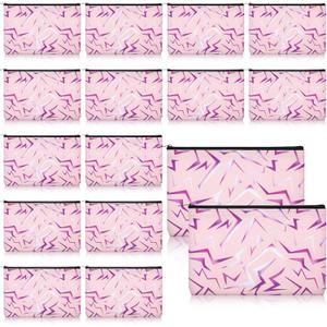 Kacctyen 16 Pcs K Pop Themed Makeup Bags Party Favors Neon Purple Girl Power Pop Star Music Theme Cosmetic Pouch for Birthday Party Favors and Friend Gathering Stationary Storage Bag for Teens Girls