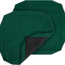 Outdoor Cushion Covers 22 x 22 x 4 inch,Set of 2,Non-Slip Grips Bottom,Replacement Cushion Covers for Garden Patio Furniture Couch Chair,Fade-Resistant Slipcover Only,No Insert(Blackish Green)