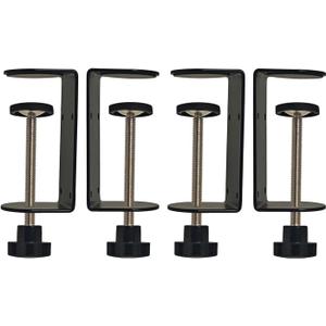 3 inch C-Clamp with Four Small Holes in the back, 4-Pack Adjustable Desk C Clamps for Range 0.35"~3.37", Versatile Clamp for Brake, Parts Assembly, Fastening, Welding, Woodwork, Metal Work