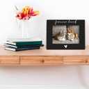 Pet Memorial Dog Cat Picture Frame 4x6, Loss of Dog Sympathy Gift Wooden Picture Frame, Pet Memorial Gifts for Dogs Cats, Forever Loved Sympathy Decorative Photo Frames for Table Desk Decor