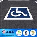 36" x 36" (2-Pack), Handicap Parking Stencil, ADA Compliant, Reusable Roll-Up Waterproof Handicap Stencil for Parking Lot - Great for Asphalt, Concrete and All Pavement Surfaces