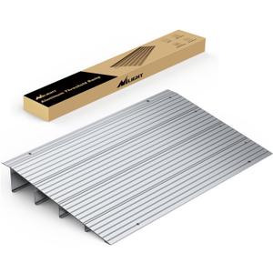 Nilight Door Threshold Ramp, 4" Rise Portable Aluminum Wheelchair Door Entry Ramps for Sheds Doorways Home Steps