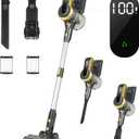 Cordless Vacuum Cleaner, 250W 45KPA 55 Mins Vacuum Cleaners for Home, Anti-Tangle Wireless Vacuum, Stick Vacuum with Wall Mount Charging, Rechargeable, for Pet Hair/Hard Floor/Carpet