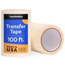 TapeManBlue 6" x 100' Roll of Paper Transfer Tape for Vinyl, Made in America, Premium-Grade Transfer Paper for Vinyl with Layflat Adhesive, Application Tape for Crafts, Decals, and Letters