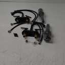 Bathroom Faucets for Sink 3 Hole, Hurran 4 inch Matte Black Bathroom Sink Faucet with Pop-up Drain and 2 Supply Hoses, Stainless Steel Lead-Free Centerset Faucet for Vanity RV, 2 Pack