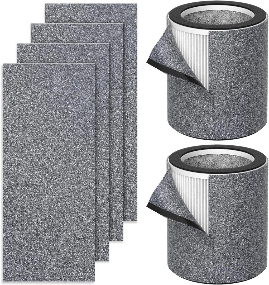H-PF400 HEPA Filter Replacement Kit Compatible With Hunter HP400 Air-Purifiers, Model H-HF400-VP/H-PF400, 2 HEPA Filter & 4 Pre-Filters