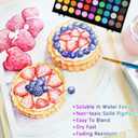 Watercolor Paint, 48 Colors Washable Watercolor Paint Set with a Brush a Refillable Water Brush Pen and Palette, Non-toxic Water Color Paints Sets for Kids Adults Artists Children Students Beginner