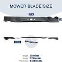Mower Blade 703371 for Briggs and Stratton Lawn MowerReplacement Mower Blade 21"" fits Snapper Mower 7800923 1696627 1696607 2691561, black