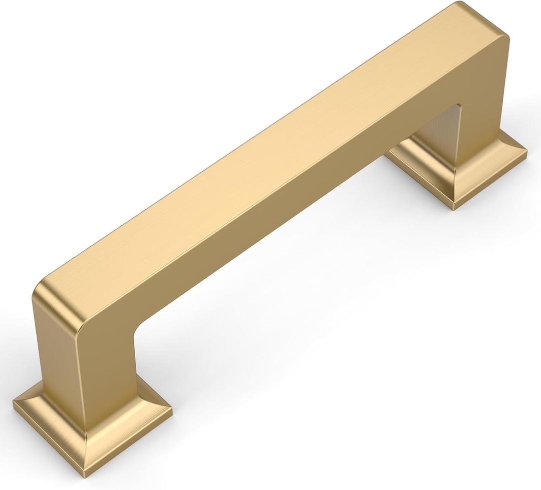 Amerdeco 10 Pack Champagne Bronze Cabinet Pulls 3 Inch(76MM) Hole Centers Kitchen Cabinet Handles Cabinet Hardware Kitchen Handles for Cabinets Cupboard Handles Drawer Pulls ZH0019