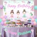 Spa Birthday Party Decorations for Girls Birthday Party Supplies | Spa Themed Happy Birthday Backdrop Spa Day Make Up Cake and Cupcake Topper Makeup Slumber Sleepover Banner Latex Balloons Kit